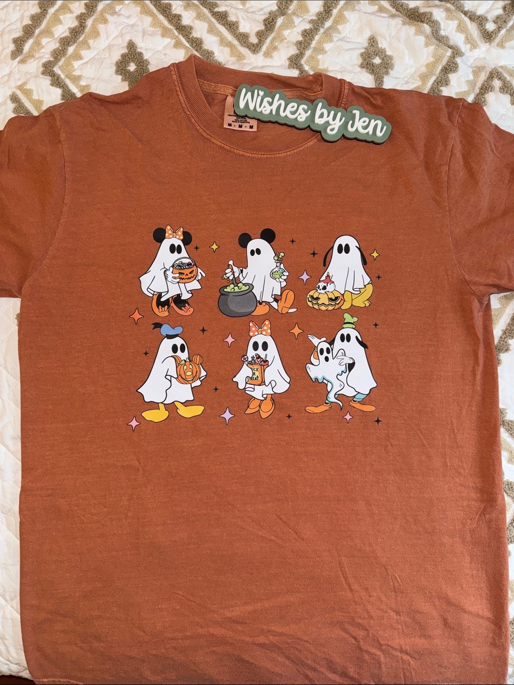 Comfort Colors Rust Orange Disney halloween ghost
